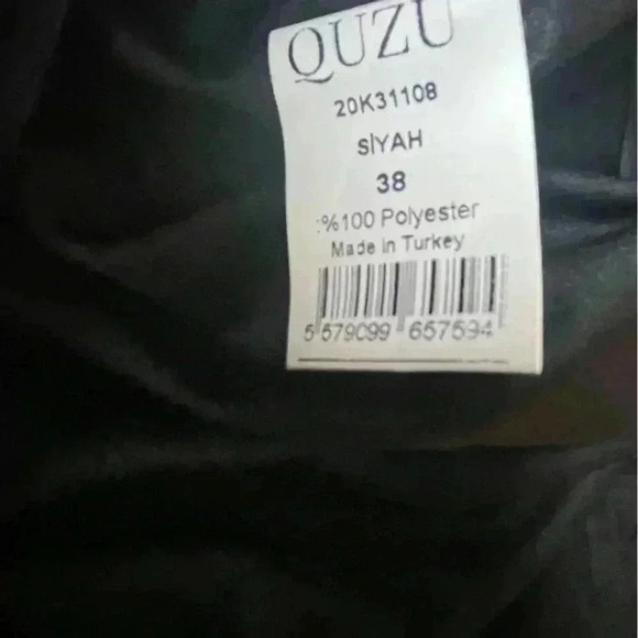 NWT Black Textured Pom Pom Mini Dress Women‎ Sz 38 Whimsigoth Holiday Party - Picture 8 of 8